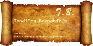 Tanács Barnabás névjegykártya