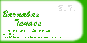 barnabas tanacs business card